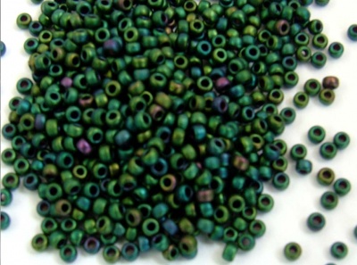 Miyuki Seed 2020 Green Size 11 Matt Metallic Green Iris Bead 10g