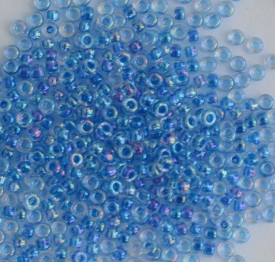 Miyuki Seed 2206 Blue Size 15 Blue Lined Crystal AB Bead 10g
