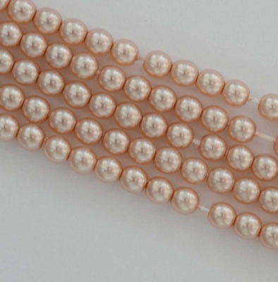 Glass Pearl Round Pink 2 3 4 6 mm Desert Sand 24215 Czech Beads