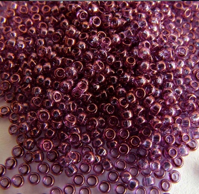 Miyuki Seed 0312 Purple Size 15 11 8  Amethyst Gold Lustre Bead 10g