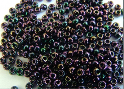 Miyuki Seed 0454 Purple Size 15 11 8 6  Metallic Dark Plum Iris Bead 10g