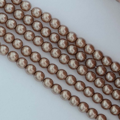 Glass Pearl Round Brown 2 3 4 6 8 mm Cocoa 70417 Czech Beads