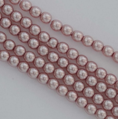 Glass Pearl Round Pink 2 3 mm Silver Rose 70427 Czech Beads