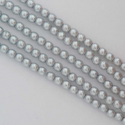Glass Pearl Round Blue 2 3 4 mm Silver Blue 70462 Czech Beads