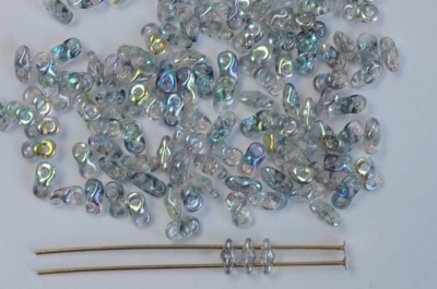 Super8 Blue Crystal Blue Rainbow 00030-98538 Czech Glass Bead x 5g
