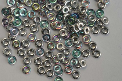 O Beads Silver Crystal Silver Rainbow  00030-98530 Czech Glass x 5g