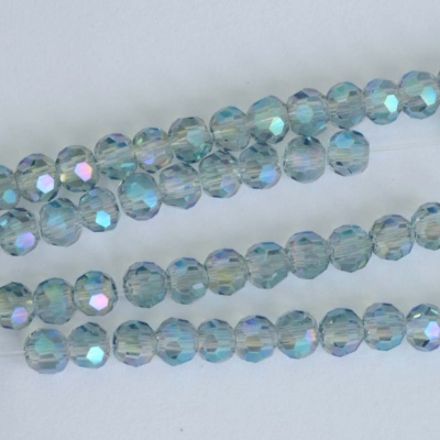 Crystal Faceted Round Blue  3mm  Crystal Tr Pale Blue AB Chinese  Bead x 100