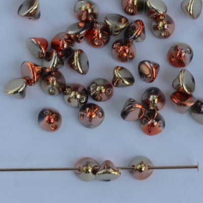 Button Beads Gold Crystal California Gold Rush 00030-98542 Czech Glass x 25