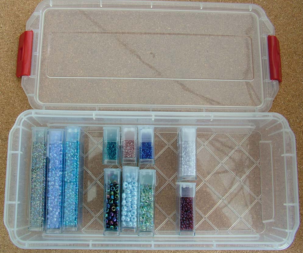 Storage Plastic Boxes For Bead Tubes Crafts Med jewelbeads4
