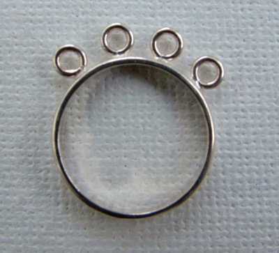 Sterling Silver Ring Beadable 4 Jump Rings Loop 2 Sizes