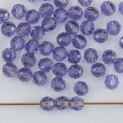 Swarovski Hex Faceted 5000 Purple 3 4 6 8 mm Tanzanite 539 Round Beads
