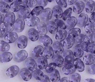 Superduo Purple Tanzanite Transparent Miniduo 20500 Czech Beads  x 10g