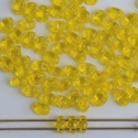 Miniduo Yellow Amber Transparent 80020 Czech Beads x 10g