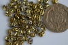 Twin Hole Gold Crystal Amber 00030-26441 Czech Glass Beads x 10g