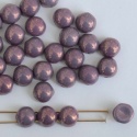 Cabochon 6mm 2 Hole Purple Chalk Vega 03000-15726 Czech Glass Beads x 20