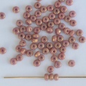 Micro Spacer Rondelle Pink Chalk Violet Gold 03000-14496 Bead x50