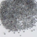 Charlotte Size 15 Grey Crystal Brown Flare 00030-23001 Czech Glass Bead x 5g