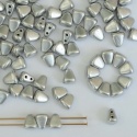 Nib Bit Silver Crystal Matt Met Aluminium l 00030-01700 Czech Glass Bead x 10g