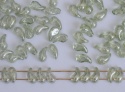 Zoliduo Left Right Green Crystal Lt Green Shimmer 00030-14457 Czech Glass Bead
