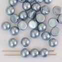 Cabochon Czechmates 7mm Blue Crystal Sat Met Airy Blue 00030-77046 Beads x 5g