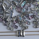 Shim 2 Hole Silver Crystal Silver Rainbow 00030-98530 Czech Glass Bead x 5g
