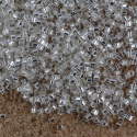Miyuki Delica Hex DBC0041 Silver Size 15 11  Silver Lined Crystal Cut Bead 5g