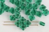 Silky Green Transparent Emerald 50720 Czech Glass Beads x 10g