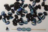 Pinch Black 5 7 mm Jet AB 23980-28701 Czech Glass Beads x 10g