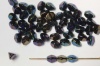 Pinch Blue 5 mm Jet Blue Iris 23980-21435 Czech Glass Beads x 10g