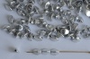 Pinch Silver 5 7 mm Jet Labrador Full 23980-27000 Czech Glass Beads x 10g