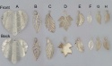 Sterling Silver Charm Earrings Pendant Leaf Leaves x 1