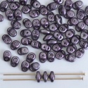 Superduo Purple Jet Metalust Crown Purple 23980-24202 Czech Beads x 10g