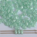 Superduo Green Opal Green Aqua  61100 Czech Beads x 10g