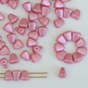 Nib Bit Pink Alabaster Pastel Pink 02010-25008 Czech Glass Bead x 10g