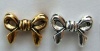 Gold - Silver Plated Bead Bow  21mm x 2