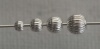 Sterling Silver Bead Round Corrugated Fluted Large Hole  3mm 4mm 5mm 6mm