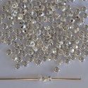 Micro Spacer Rondelle Silver Silver Plated 00030-31000 Czech Glass Beads x 25