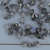 Button Beads Silver Crystal Silver Rainbow 00030-98530 Czech Glass x 25