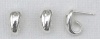 Sterling Silver Earring Ear Stud Aladdins Slippers x 1pr