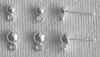 Sterling Silver Earring Ear Stud Ball Half 3mm 5mm with Loop x 1pr