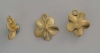 Vermeil Sterling Silver Gold Plated Charm Earring Pendant Matt Flower x 1