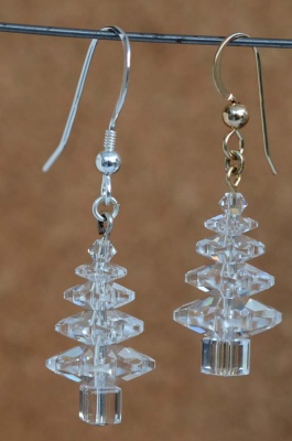 Kit Swarovski Christmas Tree Crystal Bicone Top Earring Beads