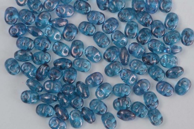 Superduo Blue Vega On Aquamarine 60020-15726 Czech Beads x 10g