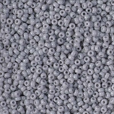 Miyuki Seed 0498 Grey Size 15 11 Opaque Cement Grey Bead 10g