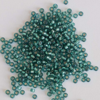 Miyuki Seed 1424 Green Size 15 11 Dyed Silver Lined Tr Dk Teal Bead 10g
