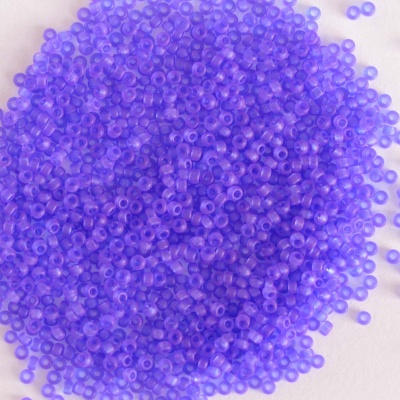 Miyuki Seed 1617 Purple Size 15 Dyed Semi Frosted Tr Violet Bead 10g