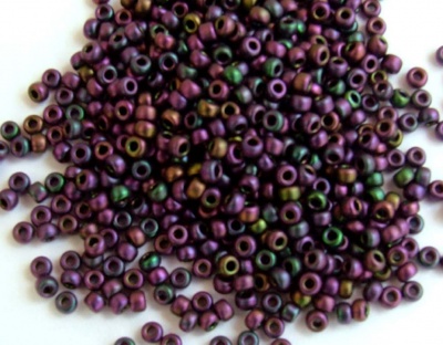 Miyuki Seed 2062 Purple Size 11  Matt Metallic Magenta Iris Bead 10g