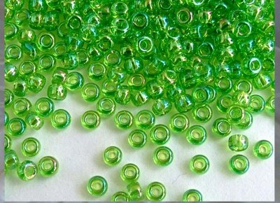 Miyuki Seed 0259 Green Size 11  Transparent Apple Green AB Bead 10g