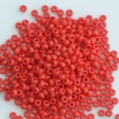 Miyuki Seed 0408 Red Size 15 11 8 Opaque Red Bead 10g