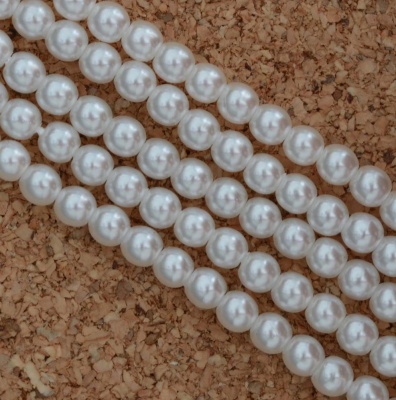 Glass Pearl Round White 2 3 4 6 8 10 12 mm Bright White 70400 Czech Beads